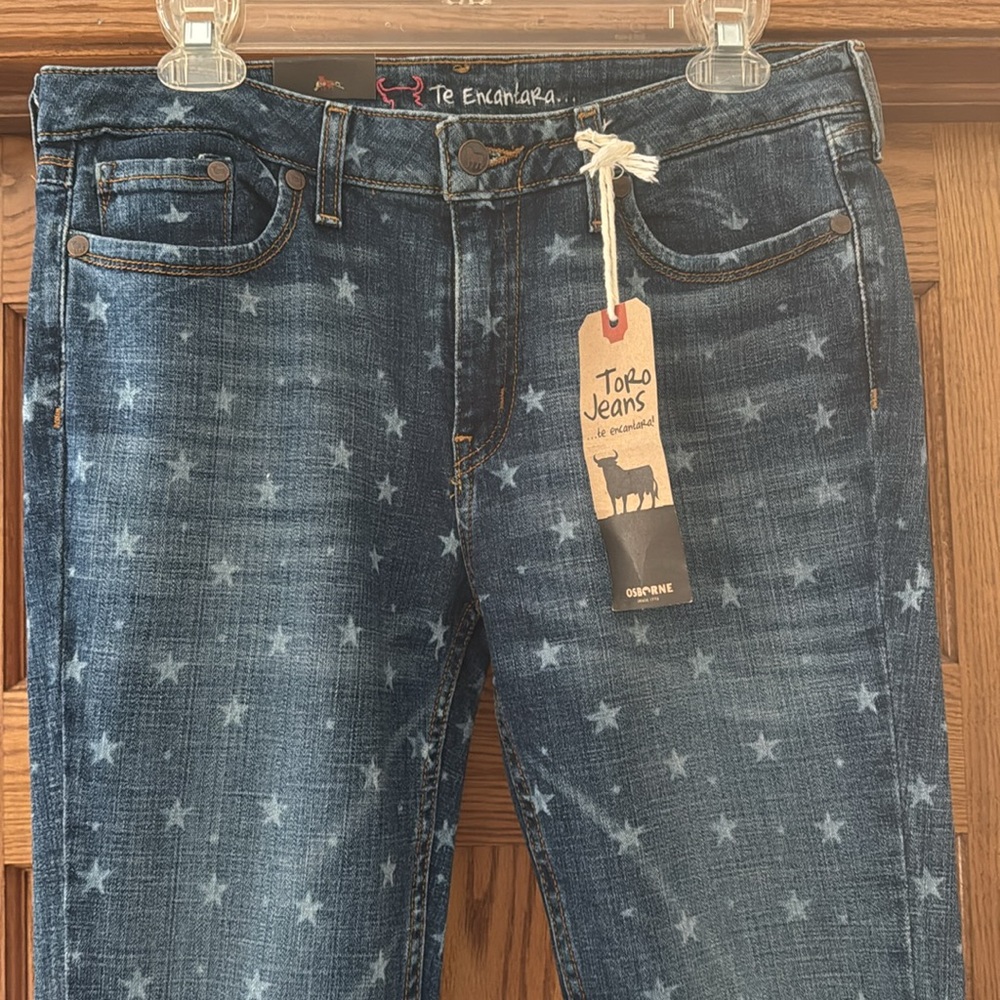 Toro Star Patterned Blue Jeans - Picture 2 of 6